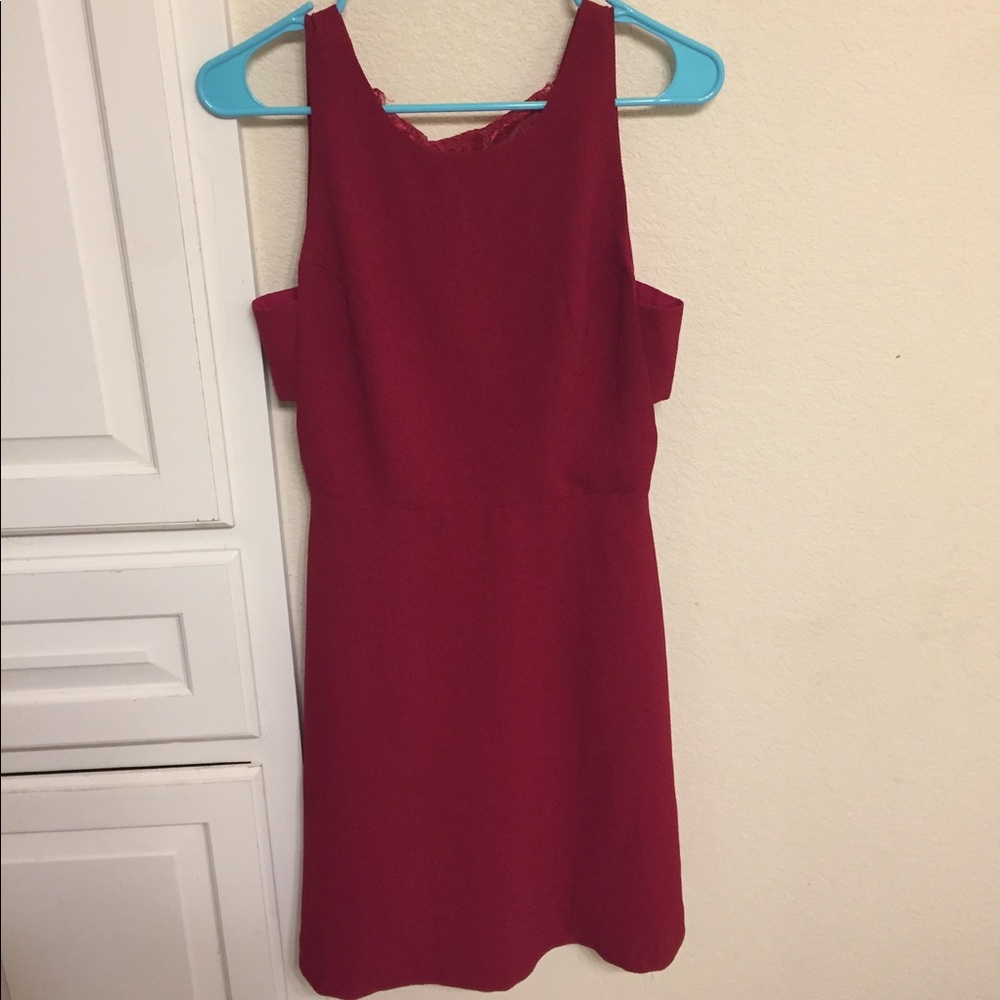 Pixley red cut out dress